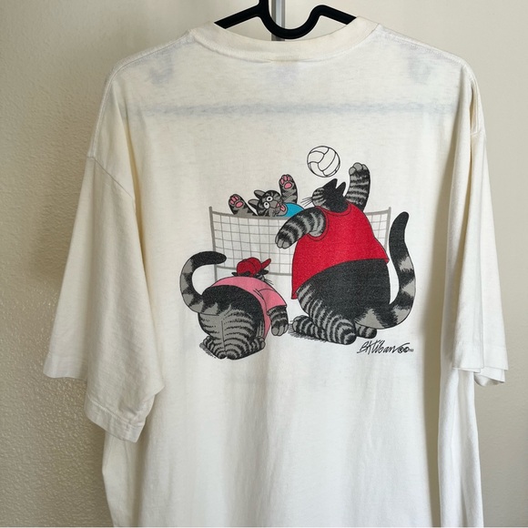 Vintage Crazy Shirts B Kliban Cats Volleyball T-Shirt XL Hawaii Edition - Picture 6 of 16